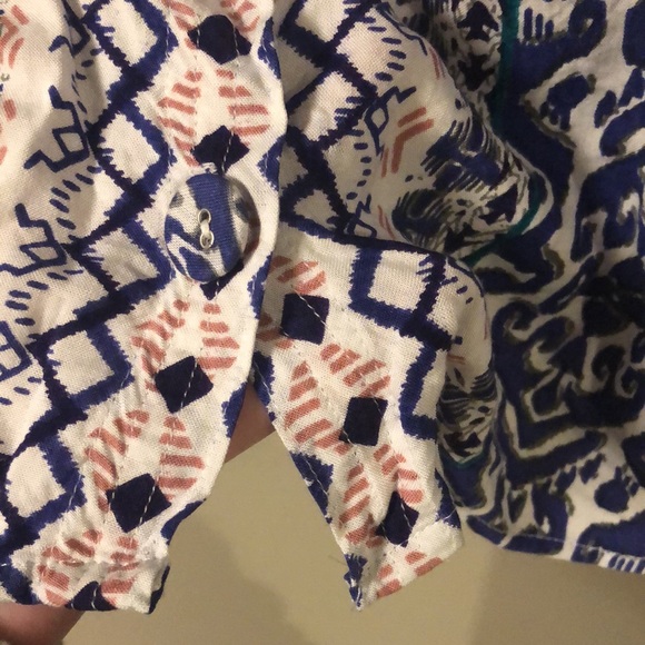 Button Down Flowy Patterned Skirt - Picture 4 of 8